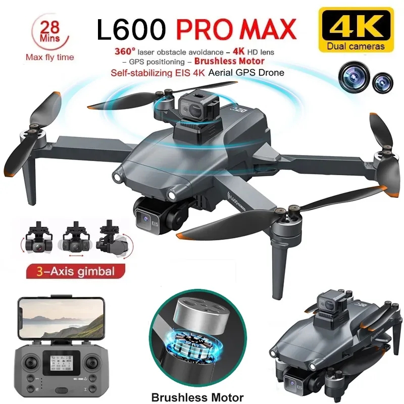 Brushed Drone Motor - L600 PRO MAX GPS Дрон Профессиональный
