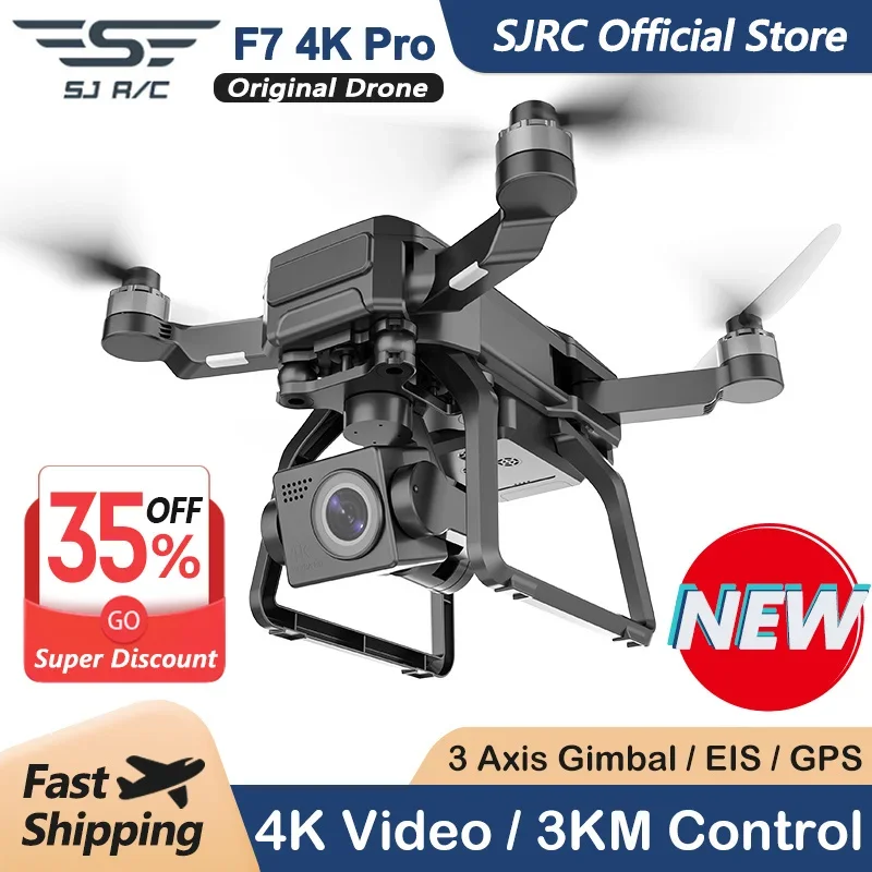 SJRC F7 4K PRO Камера Дрон GPS – обзор и цена Drone Gimbal